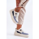 Kesi Women's sports shoes on a massive platform white-blue Gemma | ePonuda.com
