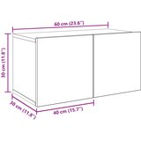  Set TV komoda 10 pcs 180 x 30 x 30 cm Crni hrast | shoptok.hr