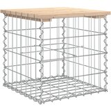  Vrtna klupa s gabionskim dizajnom 43x44x42 cm masivna borovina | shoptok.hr