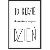  Slika - Art of Words (1-part) - Inspirational Black Text on White 60x90 U crnom drvenom okviru | shoptok.hr