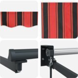 vidaXL ročna retraktibilna tenda oranžno-rjava 350x250 cm | Shoptok.si