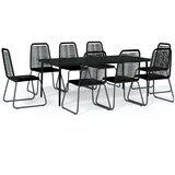  9-dijelni vrtni blagovaonski set crni | shoptok.hr