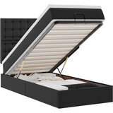  Otomanski krevet s madracem crni 100x200 cm umjetna koža | shoptok.hr