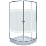  Polukružna tuš kabina Palma (D x Š x V: 80 x 80 x 180 cm, Debljina: 4 mm, Srebrne boje) Cijene