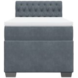  Box spring krevet s madracem tamnosivi 90x190 cm baršunasti | shoptok.hr