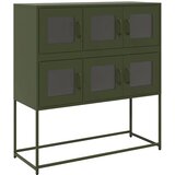  Komoda maslinastozelena 100,5x39x107 cm hladno valjani čelik | shoptok.hr