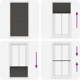 vidaXL Plisirana roleta crna 105x200 cm širina tkanine 104,4 cm | shoptok.hr