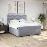 vidaXL Krevet s oprugama i madracem svjetlosivi 180x200 cm od tkanine | shoptok.hr