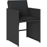 vidaXL 11-dijelni vrtni blagovaonski set s jastucima poliratan crni | shoptok.hr
