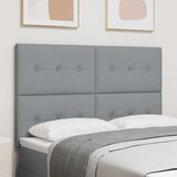  LED glava kreveta s LED trakama Svijetlo siva 144 cm tkanina | shoptok.hr
