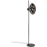 White Label Črna stoječa svetilka s tekstilnim senčilom (višina 158 cm) Jaylee – | Shoptok.si