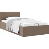  Hidraulični okvir za krevet od tkanine smeđe-sivi 100 x 200 cm | shoptok.hr