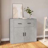  Komoda siva boja betona 80 x 33 x 70 cm od konstruiranog drva | shoptok.hr