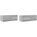 vidaXL TV omarica 2 kosa siva sonoma 80x31x25,5 cm inženirski les | Shoptok.si
