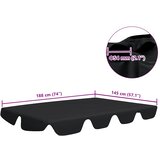  Zamjenski krov za vrtnu ljuljačku crni 188/168 x 145/110 cm | shoptok.hr