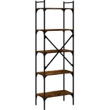  Regal za knjige 5 razina boja hrasta 56 x 31,5 x 174 cm drveni | Eponuda.com
