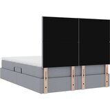  Krevet S LED lampica Svijetlo siva 140 x 190 cm tkanina | shoptok.hr
