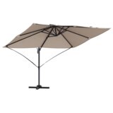 vidaXL Prostoročni Senčnik Taupe Poliester Velik Zložljiv | Shoptok.si