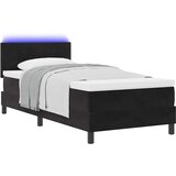  LED Box Spring Krevet s LED trakama Crna 90 x 200 cm Baršun | shoptok.hr