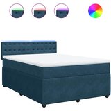  box spring s madracem plavi 160 x 200 cm baršunasti | shoptok.hr