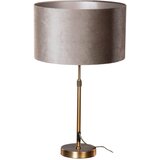 QAZQA Tafellamp brons met velours kap taupe 35cm - Parte | Shoptok.si