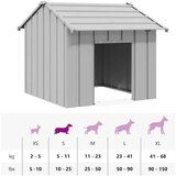 vidaXL Kućica za pse s krovom 85x107x81 cm pocinčani čelik | shoptok.hr
