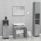  Set kupaonskog namještaja boja hrasta sonome konstruirano drvo Siva | Shoptok.si