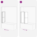  Zavjesa za kadu Matirano 120 x 70 x 137 cm Aluminij | shoptok.hr