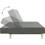  Dvosjed na razvlačenje od tkanine s tabureom tamnosivi | shoptok.hr