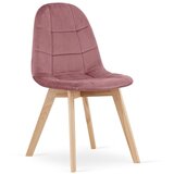 Bora stolica - tamnoružičasti baršun / prirodne noge x 2 | shoptok.hr