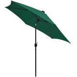  Vrtni suncobran LED s aluminijskim stupom 300 cm zeleni | shoptok.hr