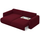 Makamii Bordo rdeča žametna raztegljiva/s prostorom za shranjevanje kotna sedežna garnitura (levi kot/z ležalnikom) Kapua – | Shoptok.si