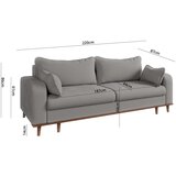 Ropez Svijetlo siva sofa od samta 220 cm Beata – | shoptok.hr