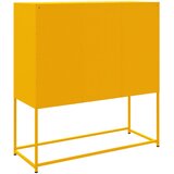  Visoka komoda boja senfa 100,5 x 39 x 107 cm čelična | shoptok.hr