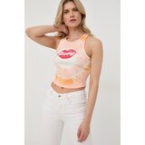 Guess Pamučni top boja: narančasta | shoptok.hr