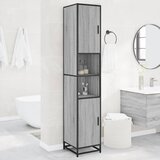 Maison Chic Kopalniška omarica - Kopalniški kabinet siva sonoma 35x37,5x188,5 cm inž. les, (21794785) | Shoptok.si