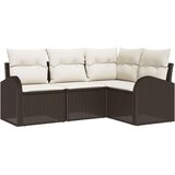  Set od 4 dijela vrtnog kauča s jastučićima smeđi poli ratan | shoptok.hr