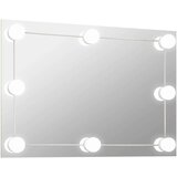  Zidno ogledalo s LED svjetlima pravokutno stakleno | shoptok.hr