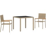  Vrtni set za objed 3 kom. Bež poliratan | shoptok.hr