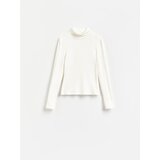 Reserved Pamučna dolčevita - krem | shoptok.hr