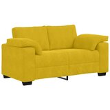  3-dijelni set sofa s jastucima, žuti baršun | Shoptok.si