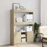 vidaXL Visoka komoda hrasta sonome 92x33x140 cm od konstruiranog drva | shoptok.hr