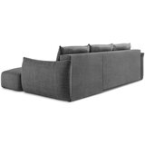 Makamii Tamno siva sklopiva kutna garnitura (s desnim kutom/s ležaljkom) Leila – | shoptok.hr