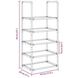 vidaXL Stalak za cipele 5 nivoa crni 44x28x94 cm netkana tkanina | shoptok.hr