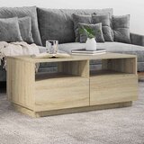 vidaXL Stolić za kavu s LED svjetlima boja hrasta sonome 90x49x40 cm | shoptok.hr