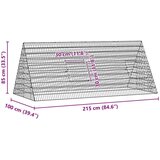  Kavez za piliće Srebrno 215 x 100 x 85 cm Cinkani čelik | shoptok.hr