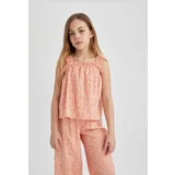 Defacto Girl Patterned Strappy Blouse