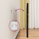 Zidno uzglavlje crni 166x3x63 cm od masivne borovine | Eponuda.com