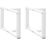  Noge za klubsko mizico v obliki črke T, 2 kosa, bele barve, 60x25x(42-43) cm, jeklo, (22123932) | Shoptok.si