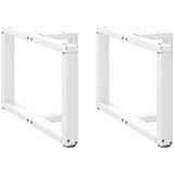  Noge za stolić T-oblika 2 kom bijele 60x25x(42-43) cm čelik | shoptok.hr